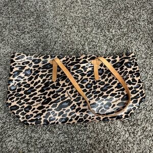 consuela animal print tote with matching consuela makeup bag